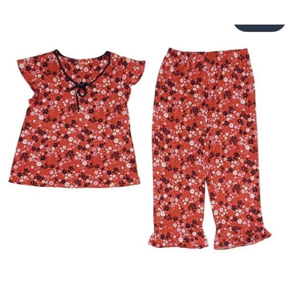 NWT Kate Spade Pajamas Floral Size Medium Cropped - Picture 1 of 1